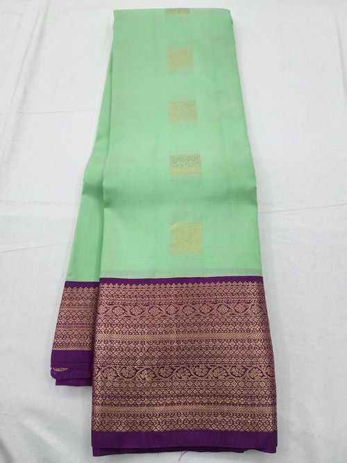 Maroon And Green Kanchipuram Pure Silk Saree With Gold Zari Border – Kanchipuram Lakshaya Silks