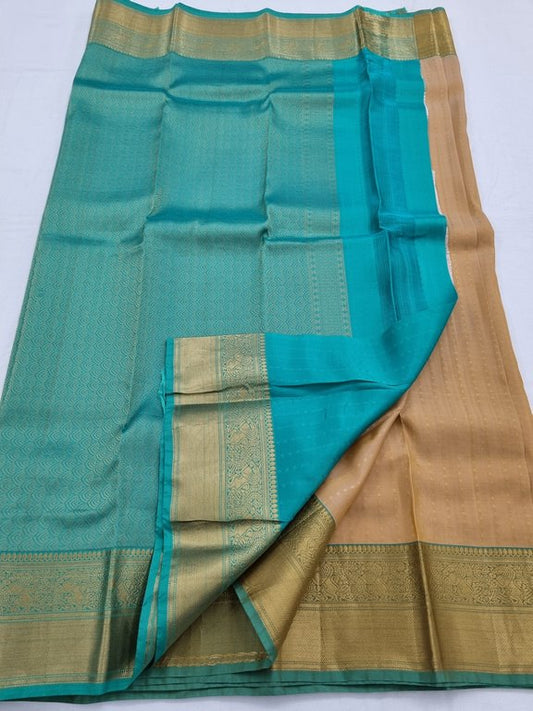 Green And Pink Kanchipuram Pure Silk Saree – Kanchipuram Lakshaya Silks