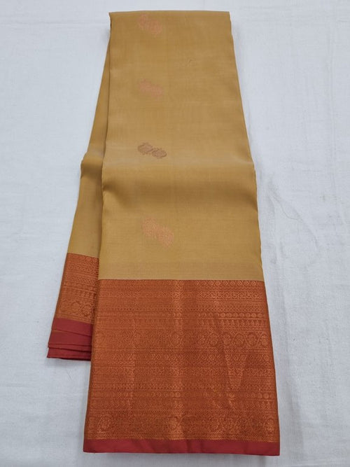 Orange and Mustard Kanchipuram Pure Silk Saree 032 – Kanchipuram Lakshaya Silks