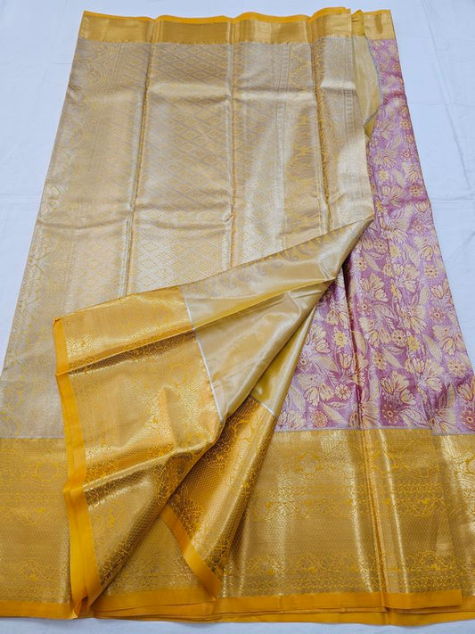 Gold And Maroon Kanchipuram Pure Silk Saree With Embroidery With Gold Thread – Kanchipuram Lakshaya Silks