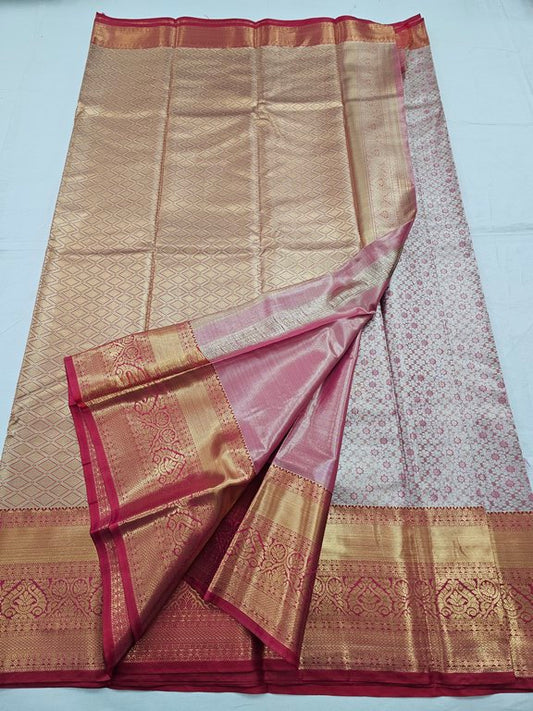 Pure Silk Kanchipuram Sarees In Red And Pink – Kanchipuram Lakshaya Silks