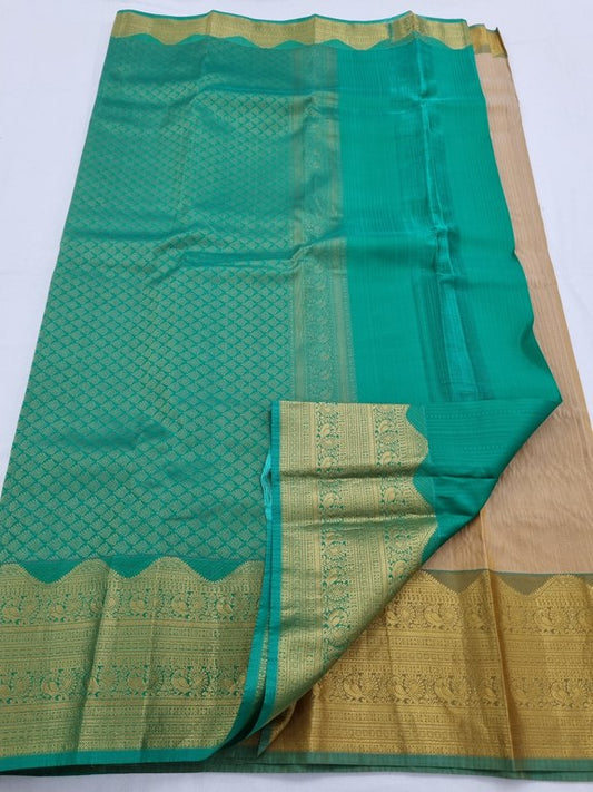 Mustard Yellow And Yellow Kanchipuram Pure Silk Saree – Kanchipuram Lakshaya Silks