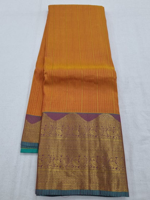Pure Gold And Black Kanchipuram Pure Silk Sarees – Kanchipuram Lakshaya Silks