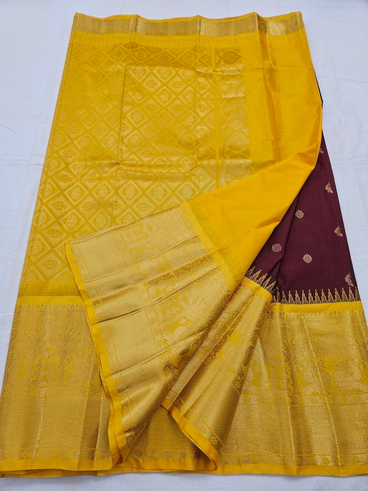 Kanchipuram Blended Gadwal Silk Sarees 140