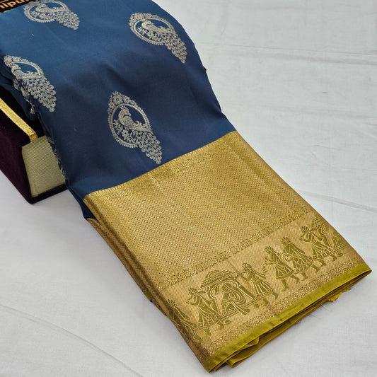 Kanchipuram Pure Fancy Soft Silk Saree 030