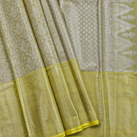 Kanchipuram Pure Elegant Pastel color Tissue Silk Saree 008