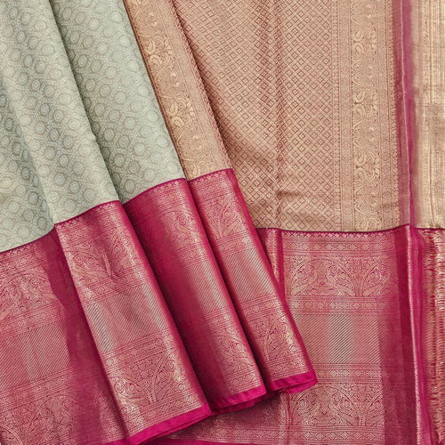 Pastel Green Kanchipuram Pure Silk Saree – Kanchipuram Lakshaya Silks