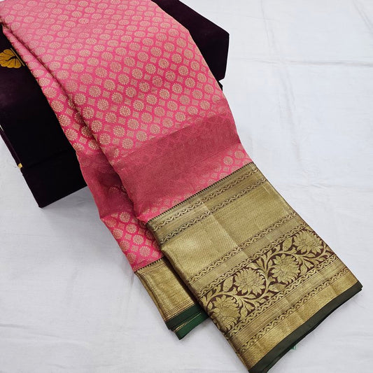 Kanchipuram Traditional Pure Handloom Bridal Silk Saree 023