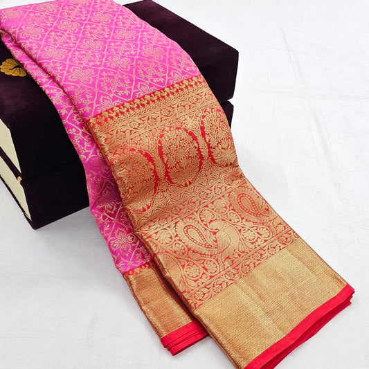 Kanchipuram Traditional Pure Handloom Bridal Silk Saree 027