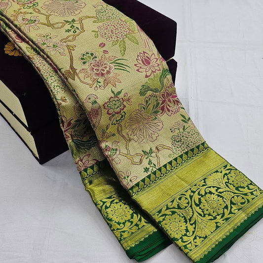 Kanchipuram Traditional Pure Handloom Tissue Silk Saree 012