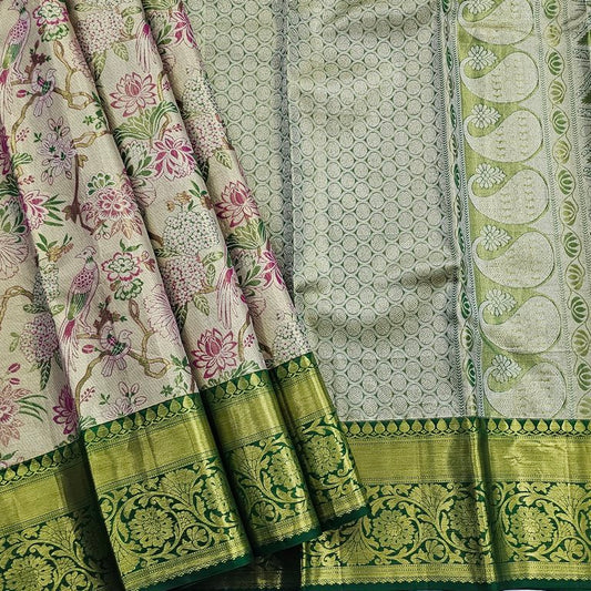 Kanchipuram Traditional Pure Handloom Tissue Silk Saree 012