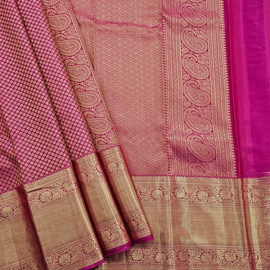 Kanchipuram Traditional Pure Handloom Wedding Bridal Silk Saree 027