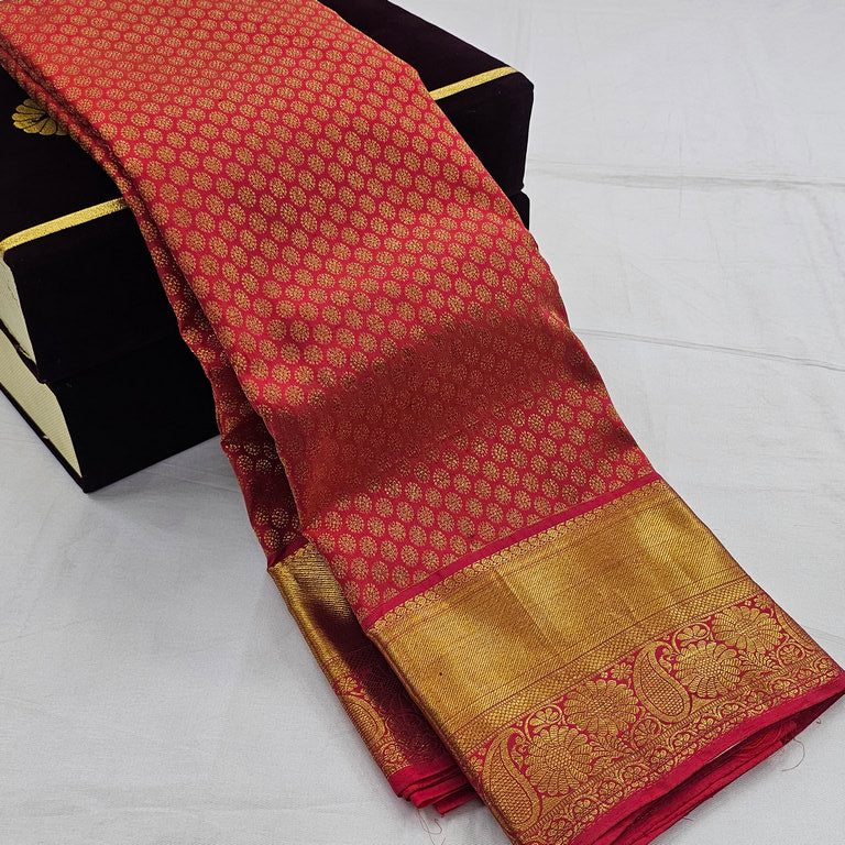 Kanchipuram Traditional Pure Handloom Wedding Bridal Silk Saree 021