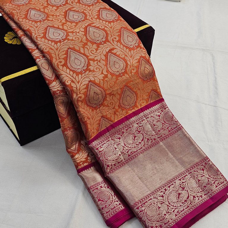 Kanchipuram Pure Handloom Traditional Bridal Silk Saree 017