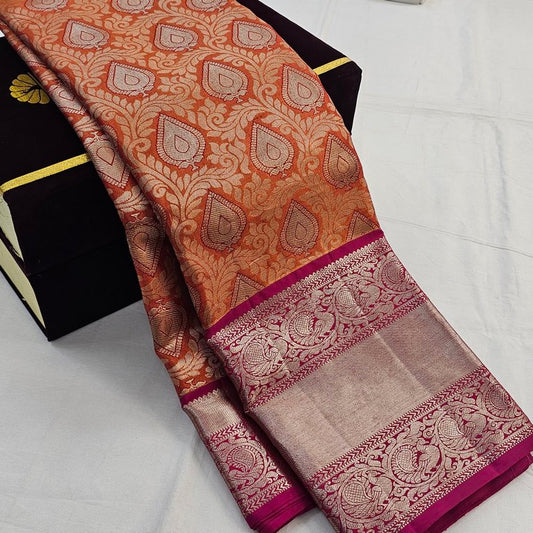 Kanchipuram Luxury Pure Wedding Bridal Silk Saree 017