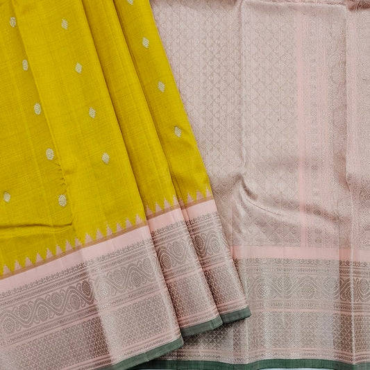 Kanchipuram Pure Handloom Wedding Korvai Fancy Silk Saree 008