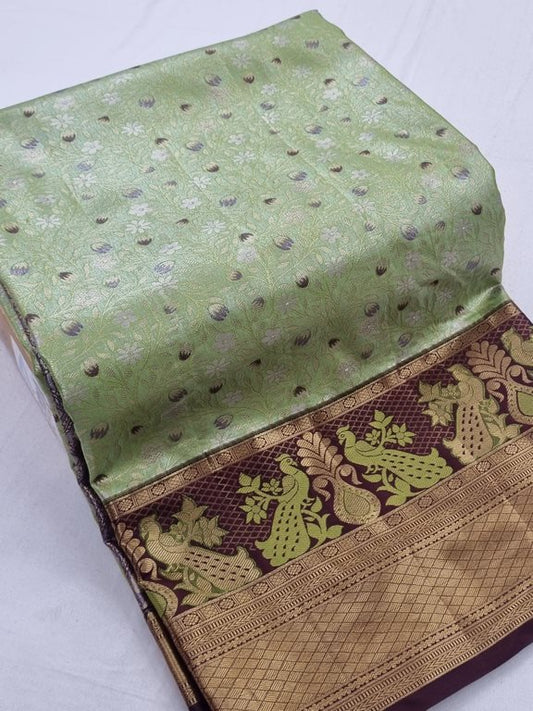 Kanchipuram Blended Tissue Silk Sarees 181
