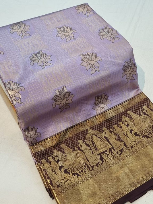 Kanchipuram Blended Tissue Silk Sarees 186