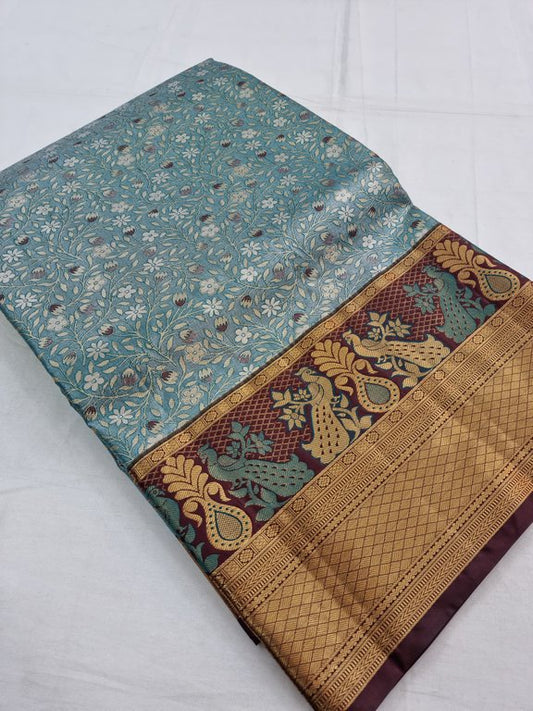 Kanchipuram Blended Tissue Silk Sarees 207