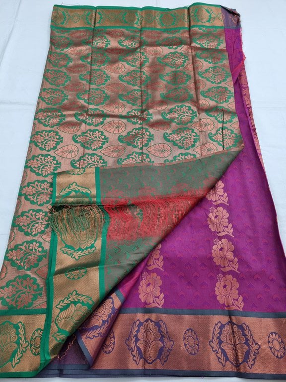 Kanchipuram Blended Trendy Fancy Silk Saree 129