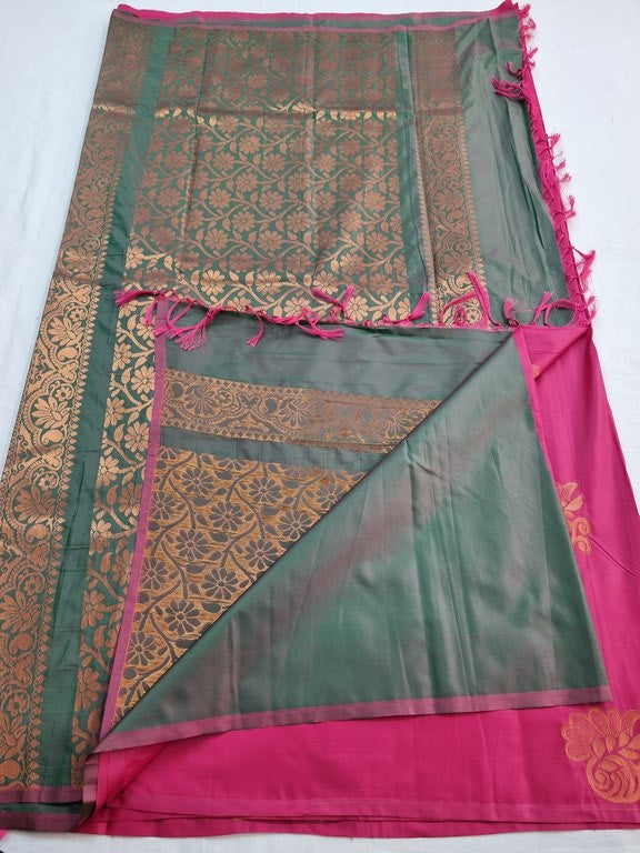 Kanchipuram Blended Trendy Soft Silk Saree 334
