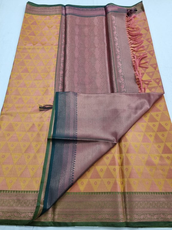 Kanchipuram Blended Trendy Tissue Silk Saree 387