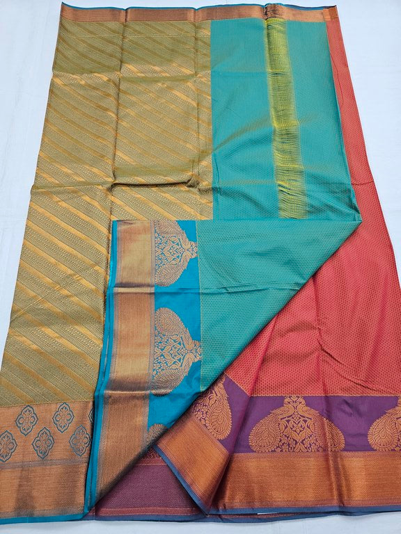 Kanchipuram Blended Trendy Fancy Silk Saree 449