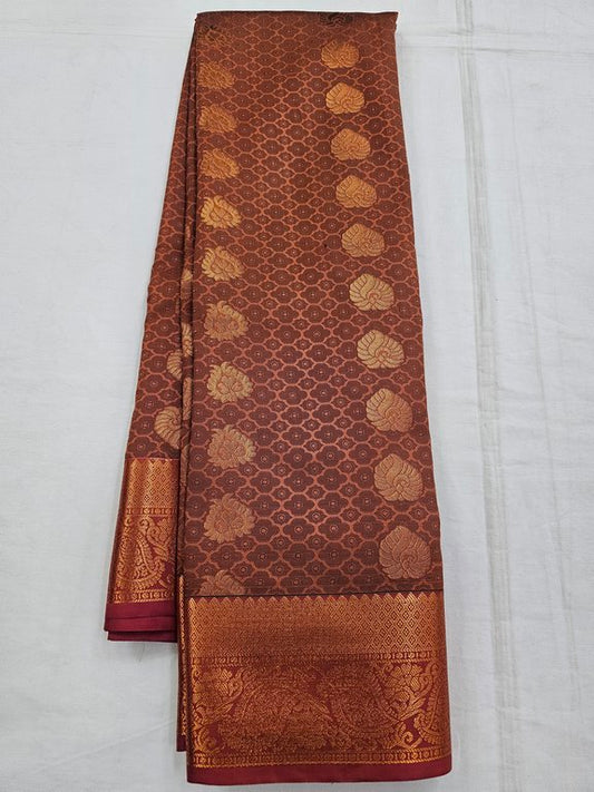 Kanchipuram Blended Trendy Fancy Silk Saree 664
