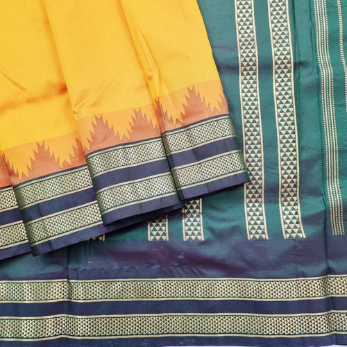Kanchipuram Traditional 9 Yards Koorvai Pure Silk Saree 011 – Kanchipuram Lakshaya Silks