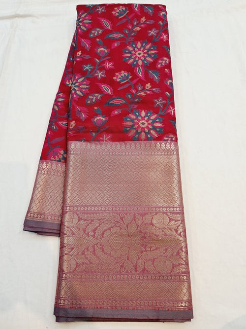 Kanchipuram Blended Semi Fancy Silk Saree 484 – Kanchipuram Lakshaya Silks