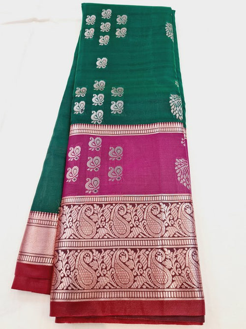 Kanchipuram Blended Semi Fancy Silk Saree 500 – Kanchipuram Lakshaya Silks