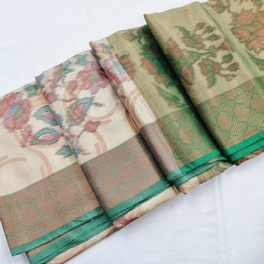 Kanchipuram Blended Semi Tissue Poochampalli Silk Saree 522