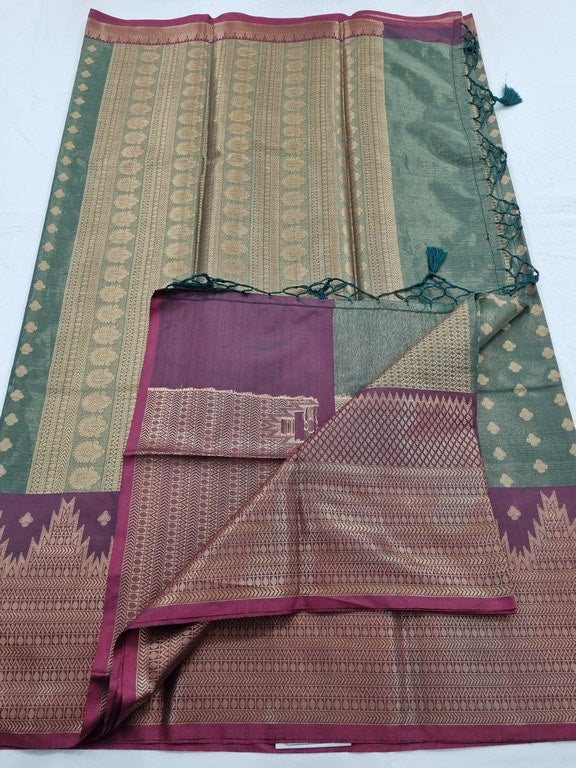 Kanchipuram Blended Semi Tissue Silk Saree 526