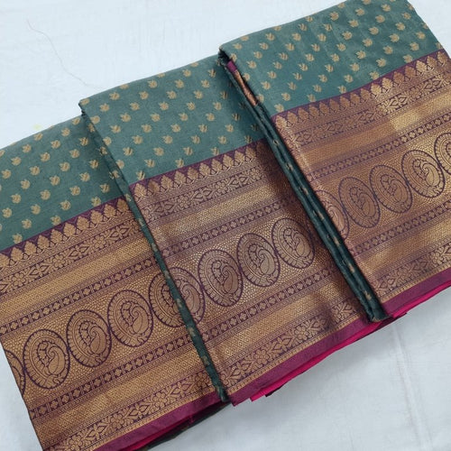 Kanchipuram Blended Semi Tissue Silk Saree 542 – Kanchipuram Lakshaya Silks