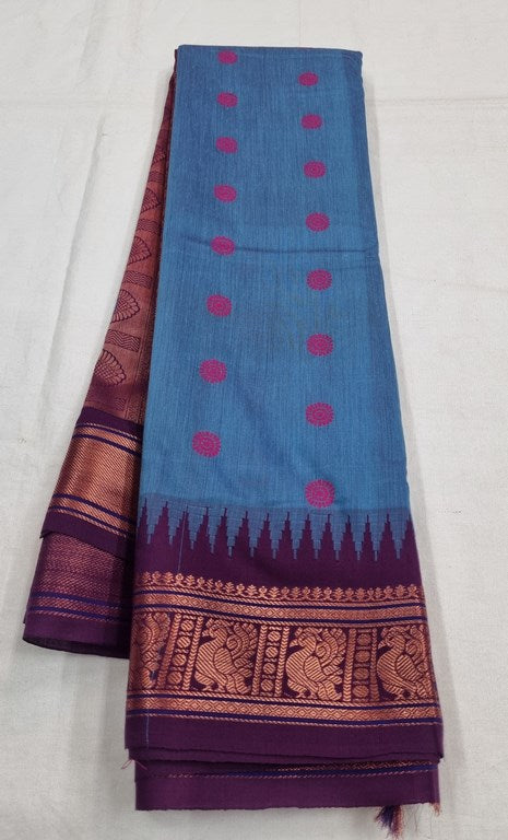 Kanchipuram Blended Trendy Cotton Silk Saree 697
