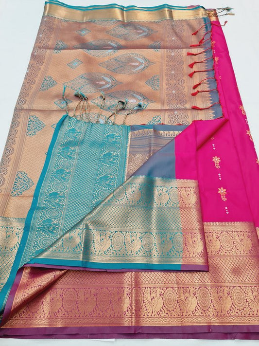 Kanchipuram Fancy Soft Silk Sarees 1187 – Kanchipuram Lakshaya Silks