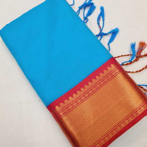 Kanchipuram Blended Semi Fancy Soft Silk Saree 627 – Kanchipuram Lakshaya Silks
