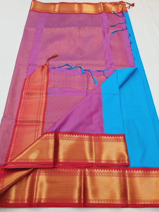 Kanchipuram Blended Semi Fancy Soft Silk Saree 627 – Kanchipuram Lakshaya Silks