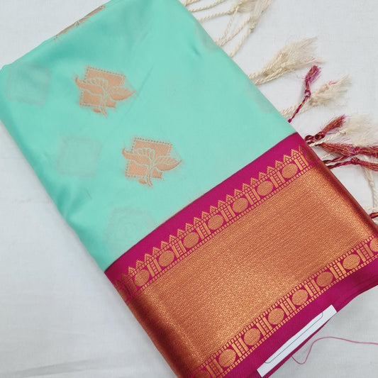 Kanchipuram Blended Semi Fancy Soft Silk Saree 630