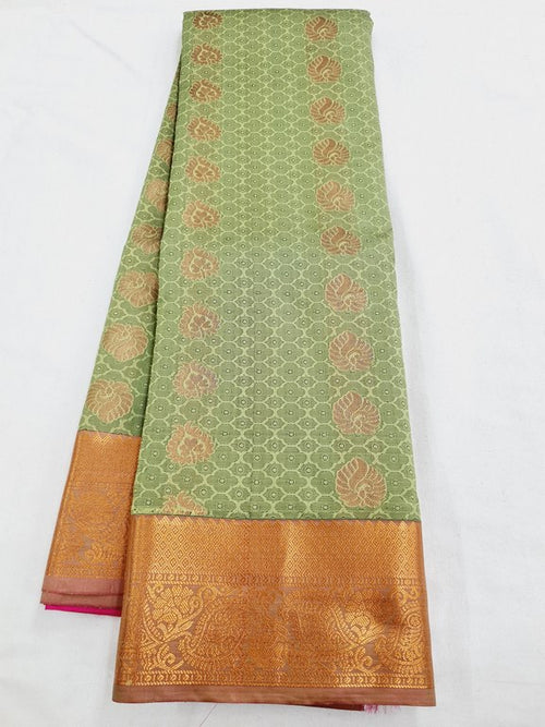 Kanchipuram Blended Trendy Fancy Silk Saree 709 – Kanchipuram Lakshaya Silks