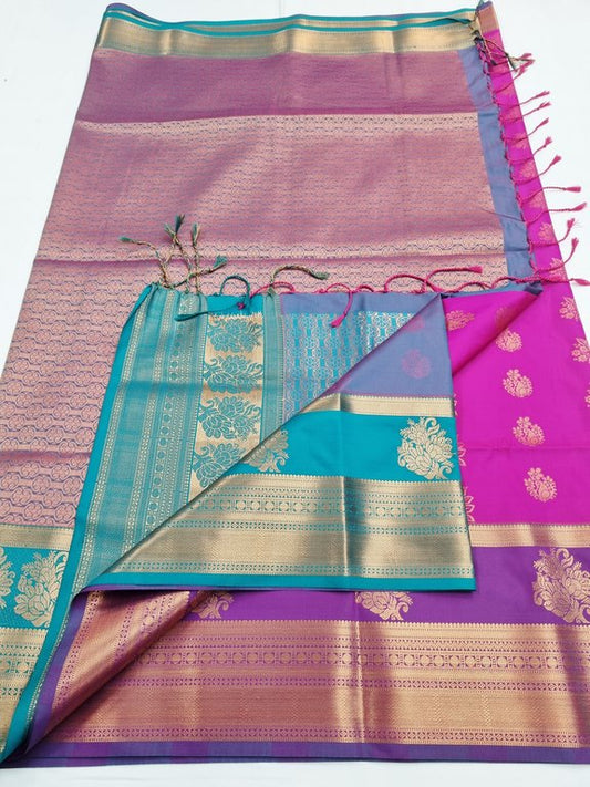 Kanchipuram Fancy Soft Silk Sarees 1207 – Kanchipuram Lakshaya Silks