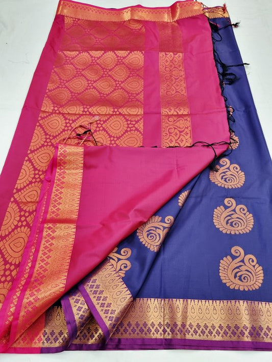 Kanchipuram Blended Trendy Fancy Soft Silk Saree 712