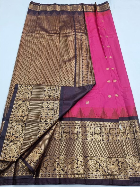 Kanchipuram Semi Gadwal Silk Sarees 174