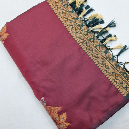 Kanchipuram Blended Trendy Fancy Soft Silk Saree 732
