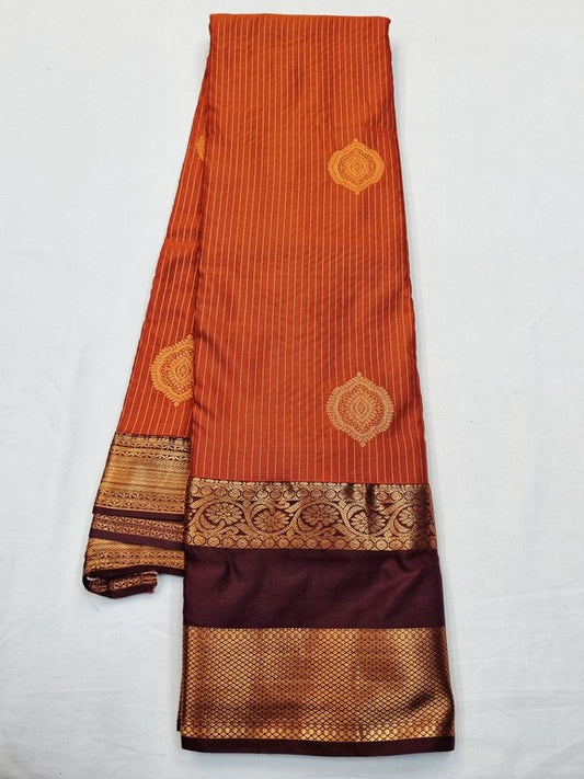 Trending Rust Orange Silk Sarees 178