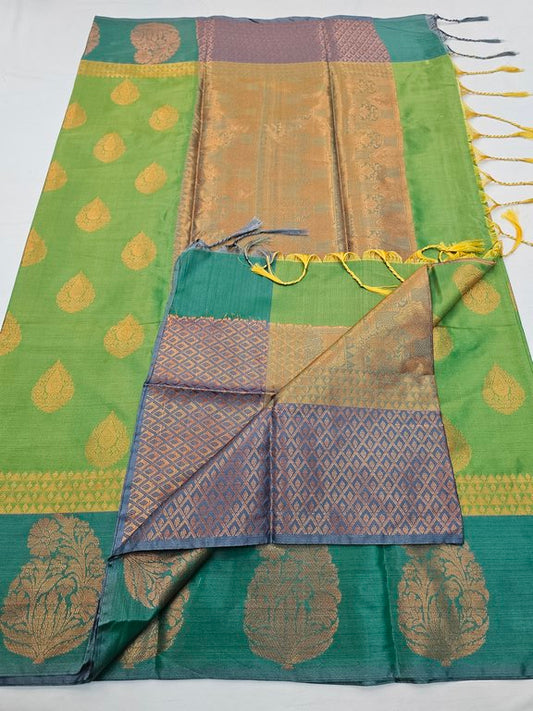 Kanchipuram Blended Fancy Soft Silk Saree 396 – Kanchipuram Lakshaya Silks