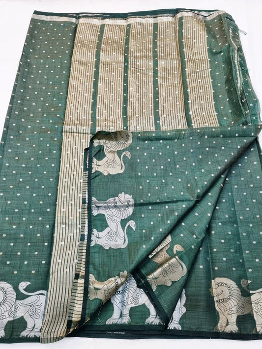 Kanchipuram Blended Fancy Taser Silk Saree 424 – Kanchipuram Lakshaya Silks