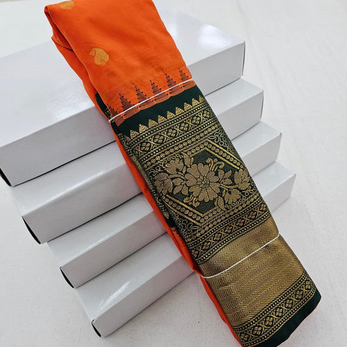 Trending Gadwal Korvai Fancy Sarees 232 – Kanchipuram Lakshaya Silks