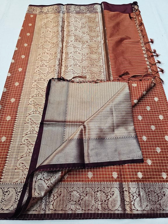 Kanchipuram Blended Fancy Silk Saree 458