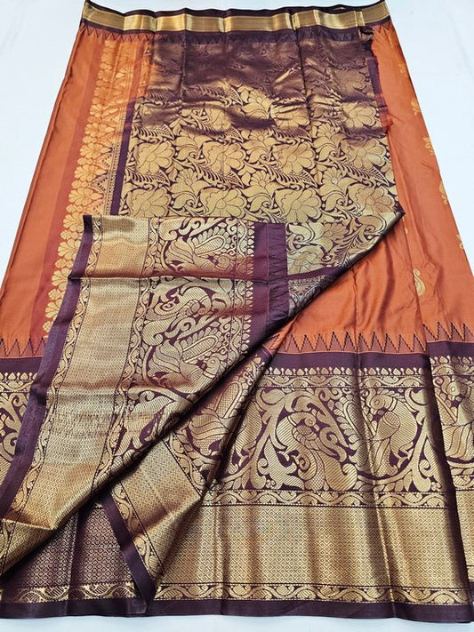Kanchipuram Blended Semi Gadwal Silk Sarees 312 – Kanchipuram Lakshaya Silks
